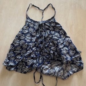 Blu Pepper navy and white t-back shirt